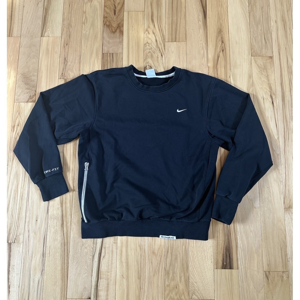 Nike Sweatshirt Mens Medium Black Dri-Fit Standard Issue Basketball DQ5820-010 S